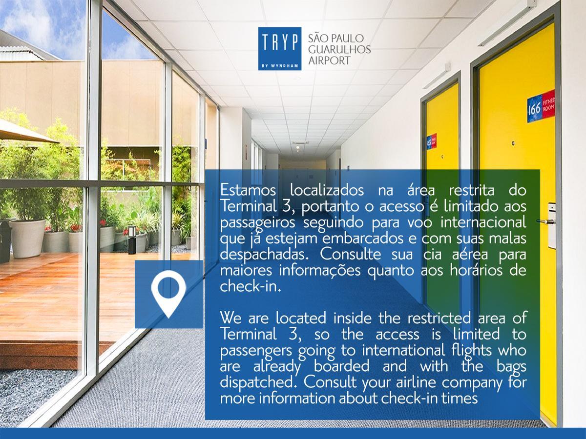 Tryp By Wyndham Sao Paulo Airport - Hotel De Transito Terminal 3 -Lado Ar - Area Restrita A Passageiros Ja Embarcados - Piso 1 กัวรูยุส ภายนอก รูปภาพ