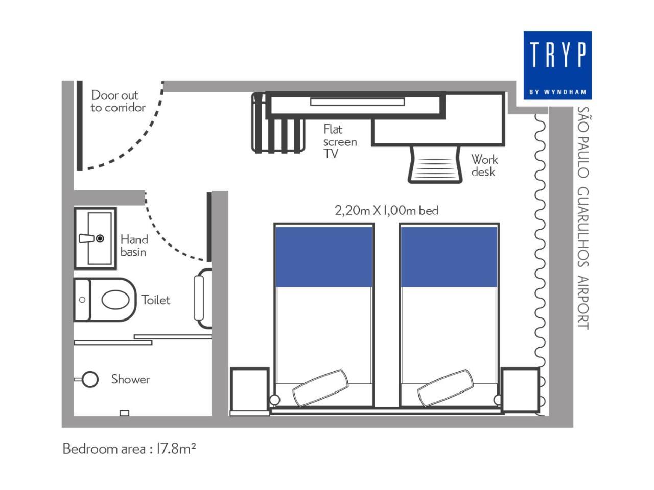 Tryp By Wyndham Sao Paulo Airport - Hotel De Transito Terminal 3 -Lado Ar - Area Restrita A Passageiros Ja Embarcados - Piso 1 กัวรูยุส ภายนอก รูปภาพ